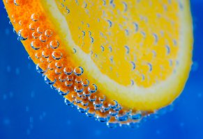 вода,макро фото тема,апельсин,пузырьки