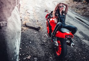 мотоцикл,байк,образ,девушка