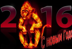 огненная обезьяна,новый год,2016