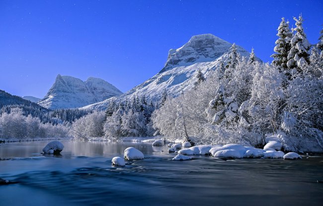 природа,река,Зима