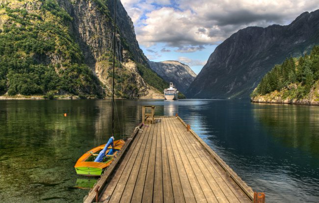 горы,вода,мостик,норвегия,лофотен