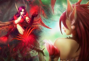 morgana,rise of the thorns,fallen angel,league of legends,zyra