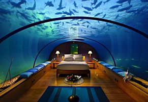 рыбки,аквариум,вода,спальная комната