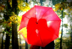 любовь,влюбленная пара,красный,зонт