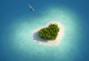 тропики,сердце,остров,море,пальмы,любовь,love island