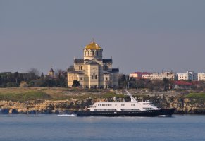 храм,православный,ксв,севастополь,херсонес,черное море,катер,связи