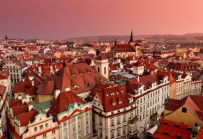 прага,крыши,prague,чехия,панорама,здания,czech republic