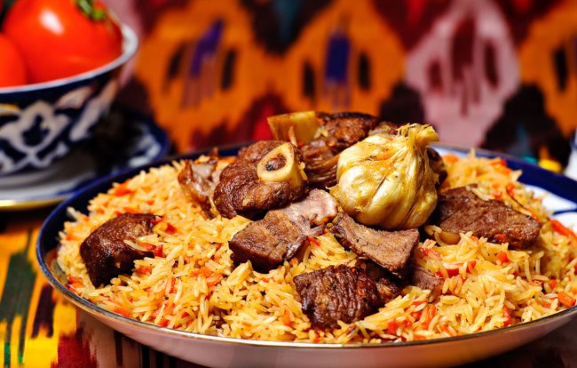 еда,мясо,блюдо,помидор,рис,плов,узбекское блюдо