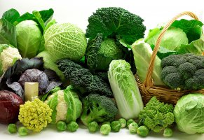 сорта,зелень,корзинка,капуста,разные,овощи