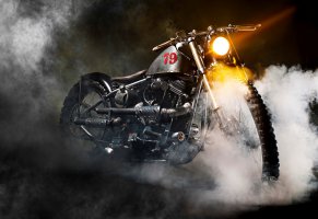 boneshaker 79,мотоцикл,дым