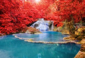 erawan waterfall,тайланд,природа,водопад,осень,парк