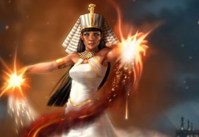 клеопатра,девушка,магия,фараон,египет,в белом,арт