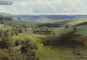 год,природа,картина,Россия,летний,сергеев,пейзаж,николай,1891