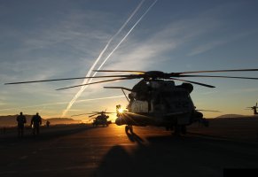 вертолёты,закат,ch-53,helicopters,military art,sunset,army