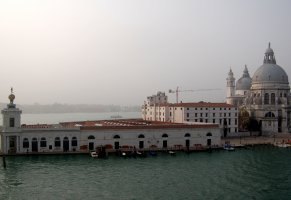 punta della dogana,туман,венеция